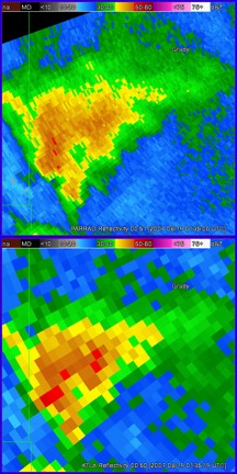 Phased array radar captures evolution of a tornado at close range