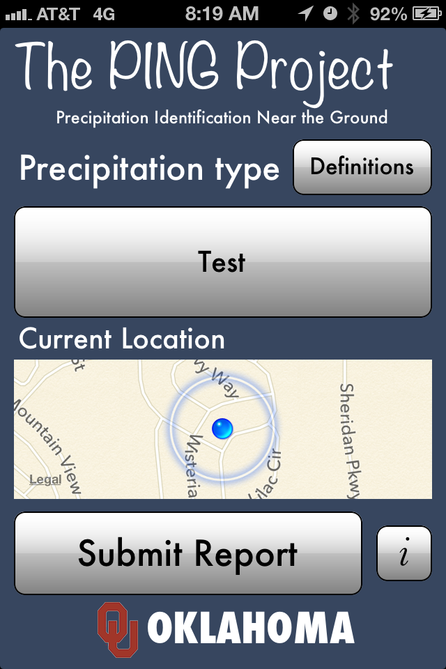 NSSL Launches iPhone and Android Apps to collect precipitation reports from the public