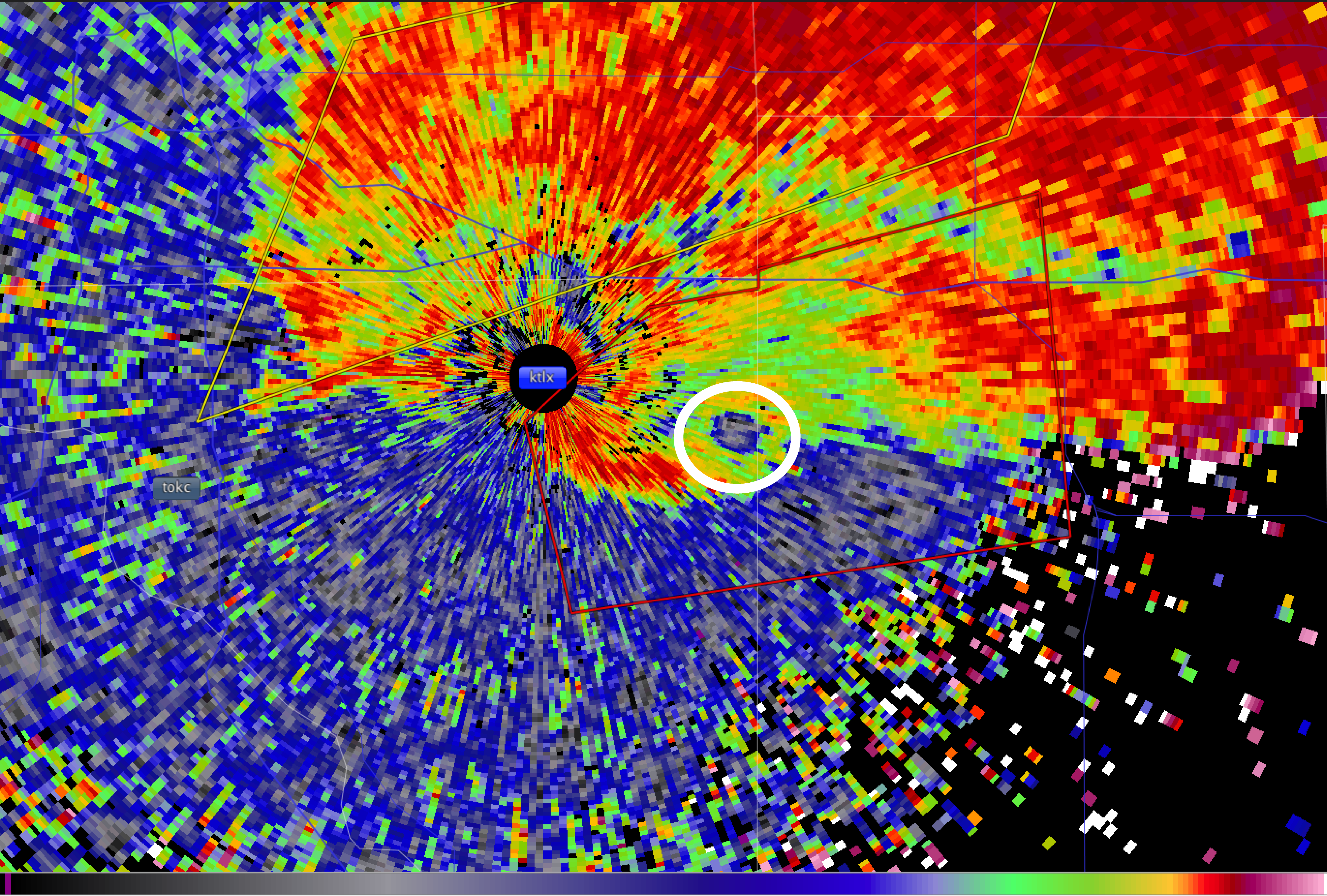 Dual-pol radar captures image of debris