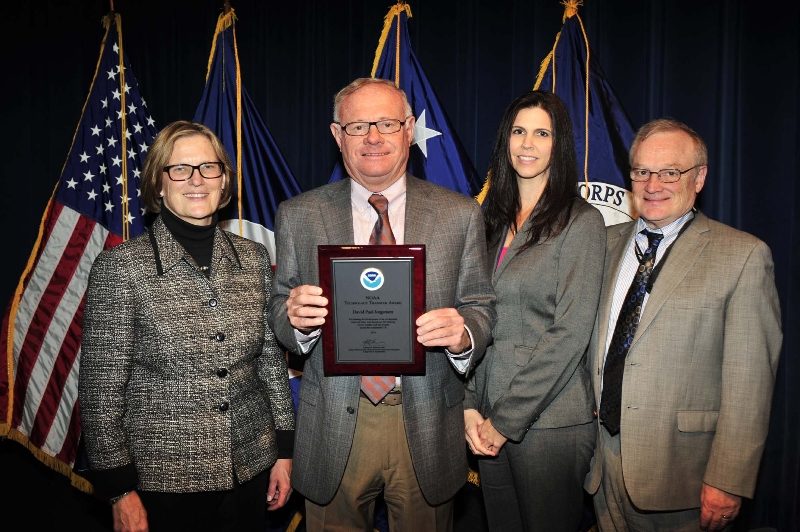Dave Jorgensen accepts the 2013 NOAA Technology Transfer Award on behalf of the WDSS-II On Demand team.