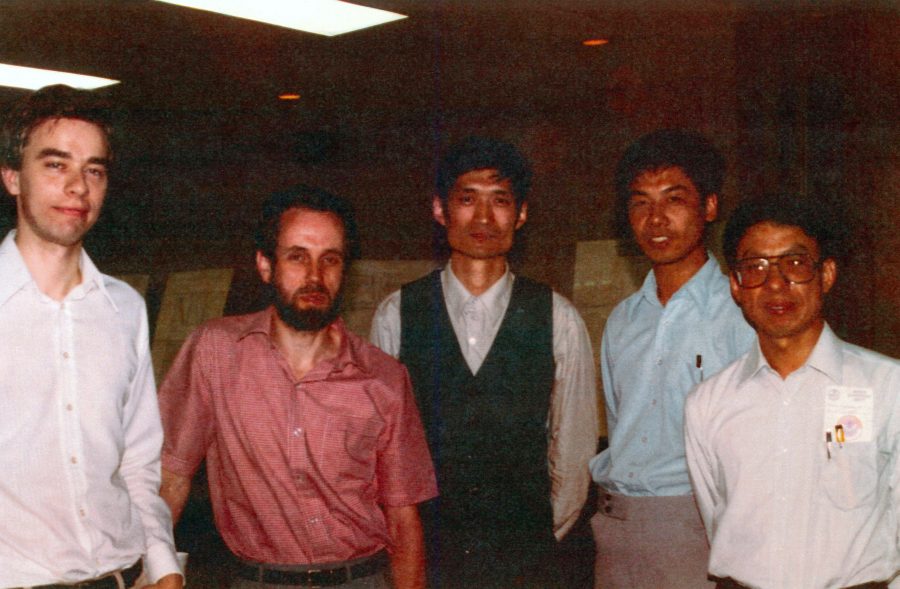 Qin Xu at a meteorology conference in 1983.