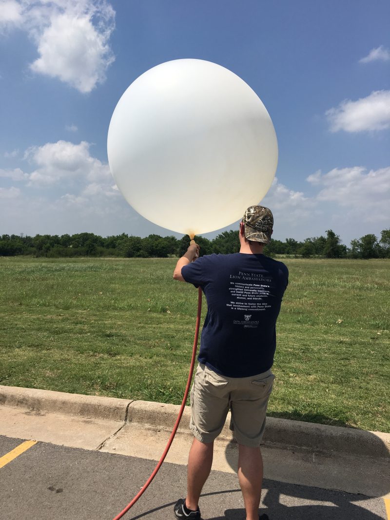 Launching a balloon