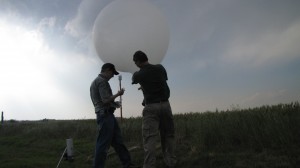 Weather balloon launch on May 11, 2010